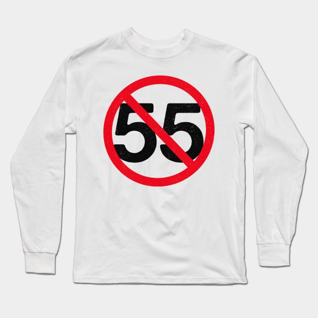 Can't Drive 55 mph 80's Retro Rock (distressed) Long Sleeve T-Shirt by blueversion